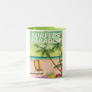 Surfers Paradise Queensland Australien Zweifarbige Tasse
