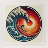 Surfer's Sunset Wave Puzzle (Vertikal)