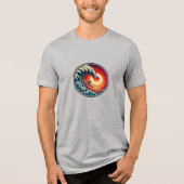 Surfer's Sunset Wave Tri-Blend-Shirt Tri-Blend Shirt (Vorderseite)