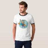 Surferschädel-Hundemann T-Shirt (Vorne ganz)