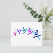 Surferwelle Postkarte (Stehend Vorderseite)