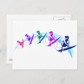 Surferwelle Postkarte (Vorne/Hinten)