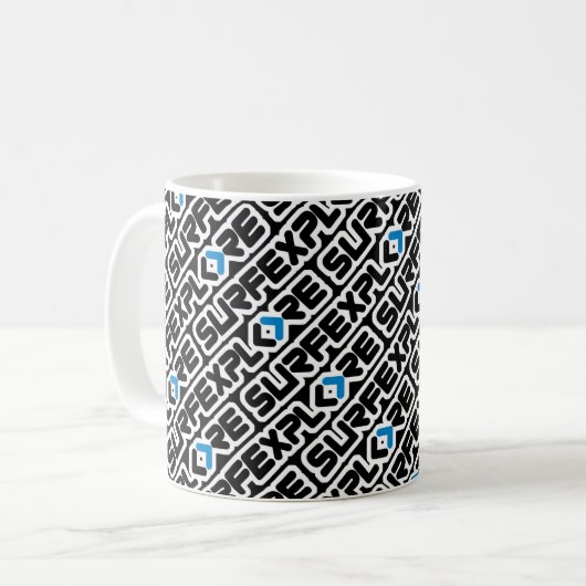surfEXPLORE Logo Kaffeetasse (Vorderseite Links)