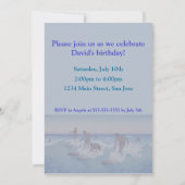 "Surffahrer, Honolulu" - Einladung zum Geburtstag (Rückseite)