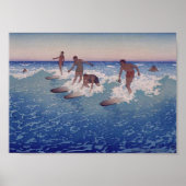 "Surffahrer, Honolulu" - Poster (Vorne)