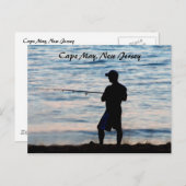 Surffang in Kap Mai in Abenddämmerung 6 Postkarte (Vorne/Hinten)