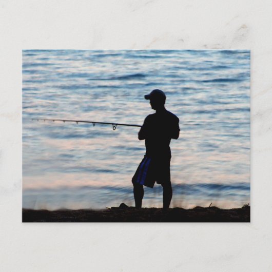 Surffischerei in der Abenddämmerung 6 Postkarte (Vorderseite)