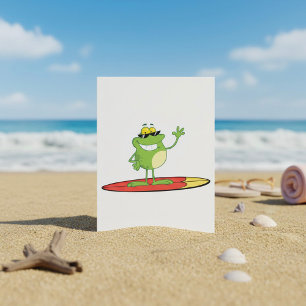 Surffrog mit Sonnenbrille Einladung