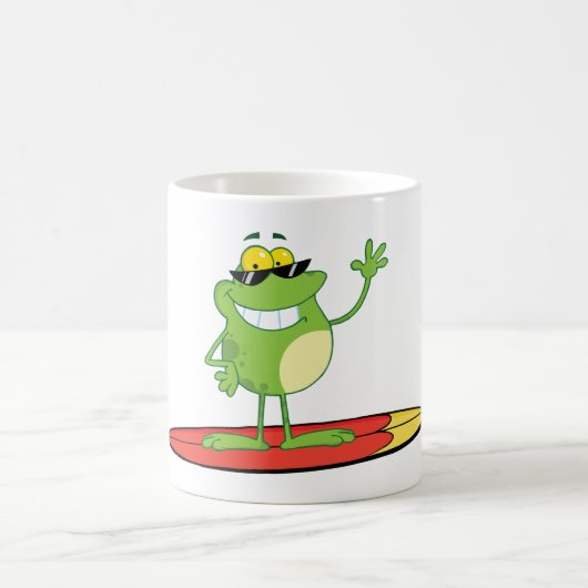 Surffrog mit Sonnenbrille Kaffeetasse (Mittel)