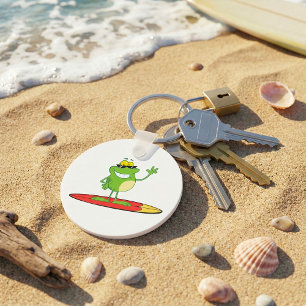 Surffrog mit Sonnenbrille Schlüsselanhänger