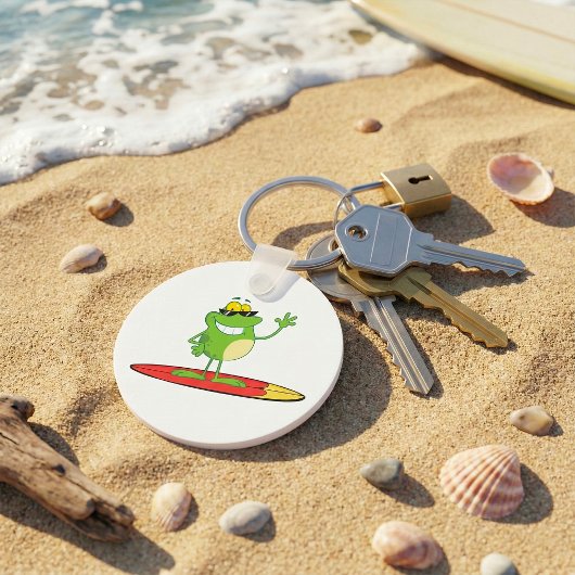Surffrog mit Sonnenbrille Schlüsselanhänger