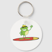 Surffrog mit Sonnenbrille Schlüsselanhänger (Vorderseite)