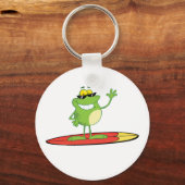 Surffrog mit Sonnenbrille Schlüsselanhänger (Vorderseite)