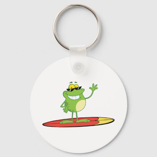 Surffrog mit Sonnenbrille Schlüsselanhänger (Rückseite)