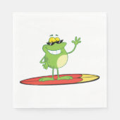 Surffrog mit Sonnenbrille Serviette (Vorderseite)