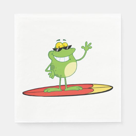 Surffrog mit Sonnenbrille Serviette (Vorderseite)