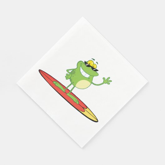 Surffrog mit Sonnenbrille Serviette (Ecke)