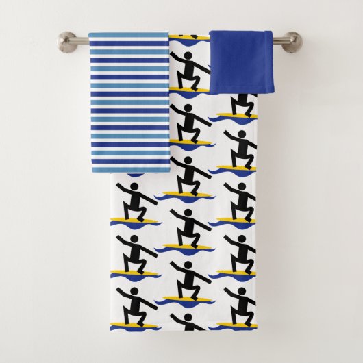 Surfgeschenke, surfen auf seinem Surfbrett nach Ma Badhandtuch Set (Insitu)