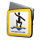 Surfgeschenke, surfen auf seinem Surfbrett nach Ma Laptopschutzhülle (Vorderseite Links)