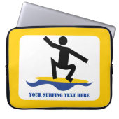 Surfgeschenke, surfen auf seinem Surfbrett nach Ma Laptopschutzhülle (Vorderseite)