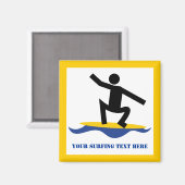 Surfgeschenke, surfen auf seinem Surfbrett nach Ma Magnet (Vorderseite/Rückseite)