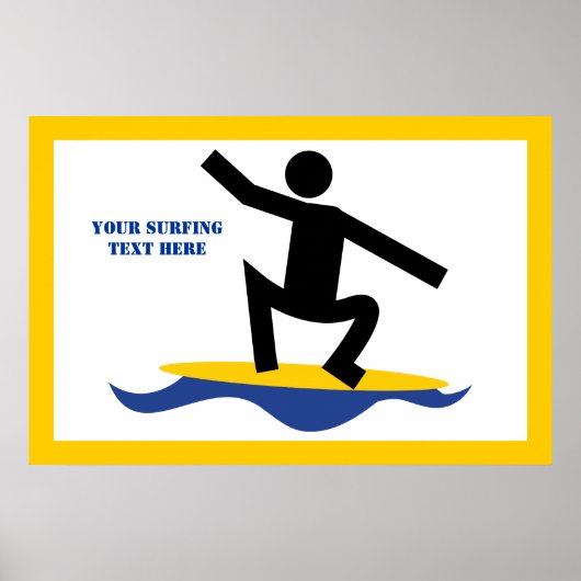 Surfgeschenke, surfen auf seinem Surfbrett nach Ma Poster (Vorne)