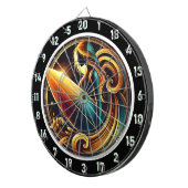 Surfglühen mit goldenem Sonnenuntergang Dartscheibe (Vorderseite rechts)