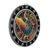 Surfglühen mit goldenem Sonnenuntergang Dartscheibe (Vorderseite Links)