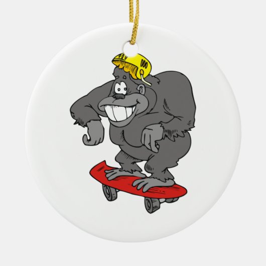 Surfgorilla Keramikornament (Vorne)