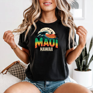 Surfhexe auf Broom Maui Hawaii Halloween T-Shirt