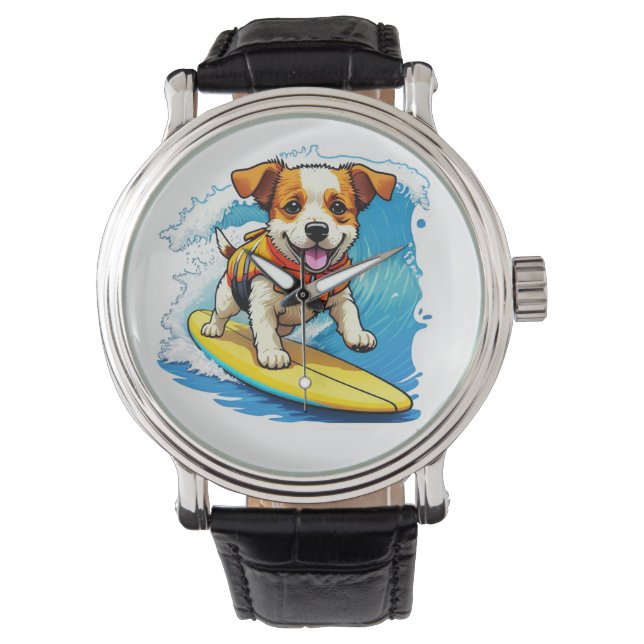 Surfhund Armbanduhr (Vorderseite)
