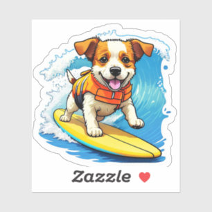 Surfhund Aufkleber