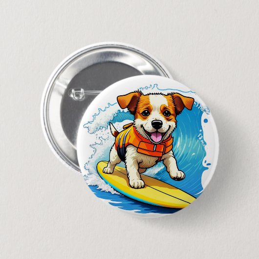 Surfhund Button (Vorne & Hinten)