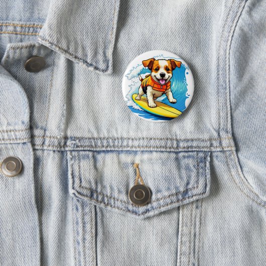 Surfhund Button (Beispiel)