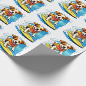Surfhund Geschenkpapier (Ecke)