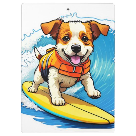 Surfhund Klemmbrett (Rückseite)