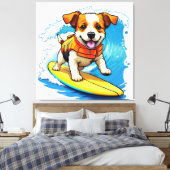 Surfhund Leinwanddruck (Insitu (Schlafzimmer))