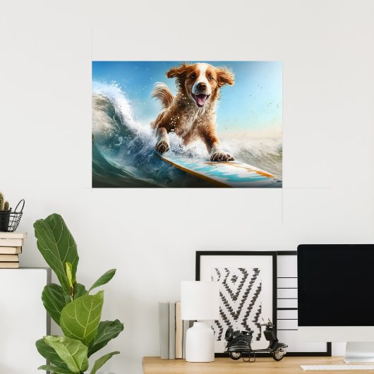 Surfhund Poster (Heimbüro)