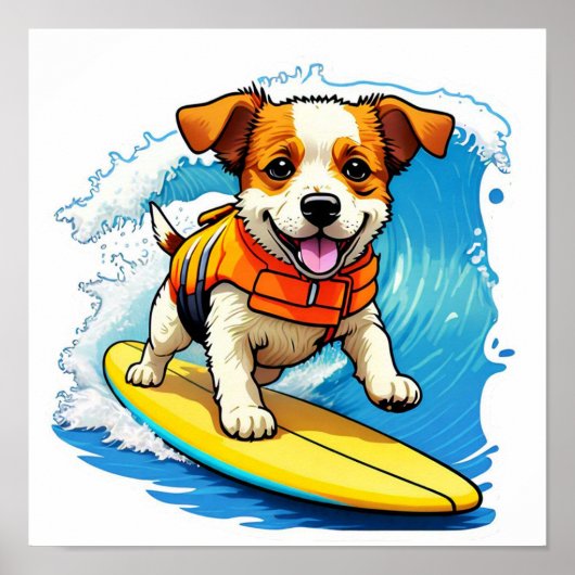 Surfhund Poster (Vorne)