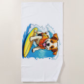 Surfhund Strandtuch (Vorderseite)