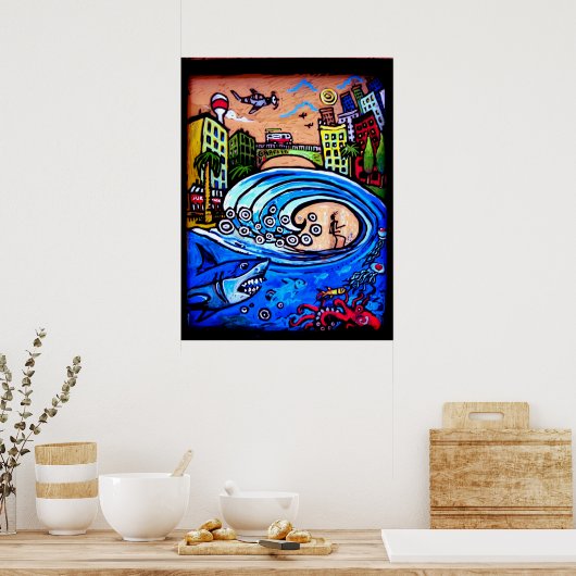 Surfhütte Poster (Küche)