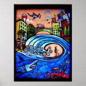 Surfhütte Poster (Vorne)