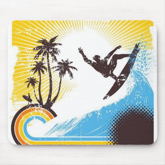 "Surfin'" das Netz Mousepad (Vorne)