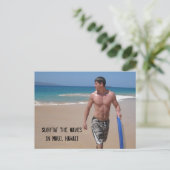 Surfin' die Welle... Postkarte (Stehend Vorderseite)