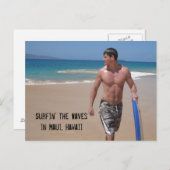Surfin' die Welle... Postkarte (Vorne/Hinten)