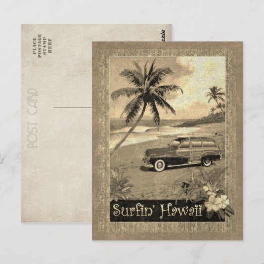 Surfin' Hawaii Postkarte (Vorne/Hinten)