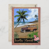 Surfin' Hawaii Postkarte (Vorne/Hinten)