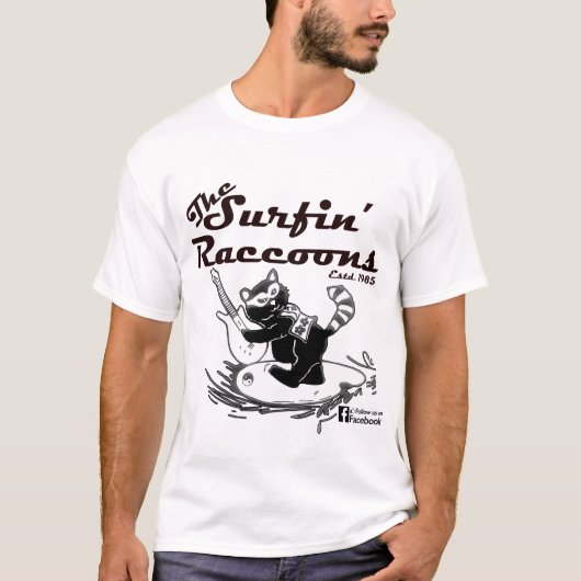 Surfin' Raccoons Band Shirt (Vorderseite)