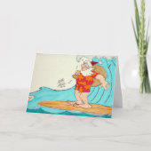 Surfin' Santa Feiertagskarte (Vorderseite)