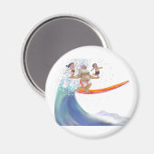 sUrFiN WiTh sAnTa Magnet (Vorderseite/Rückseite)